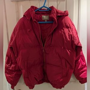 Y2K Men's Red Puffer Jacket